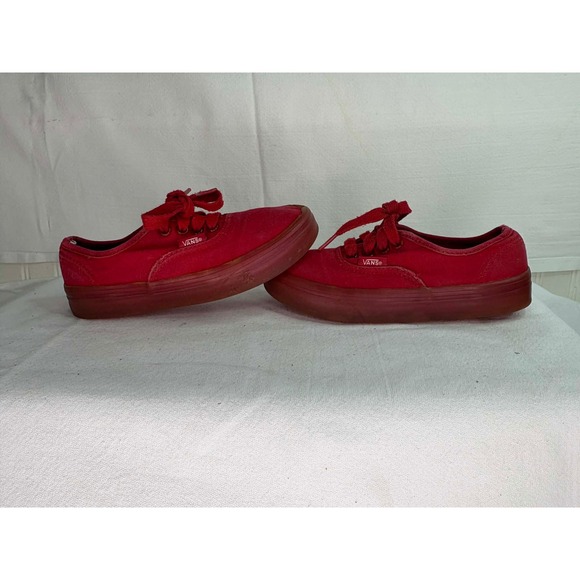 Vans Other - Vans Authentic Red Monochromatic Canvas Low Top Skate Shoes Mens Womens